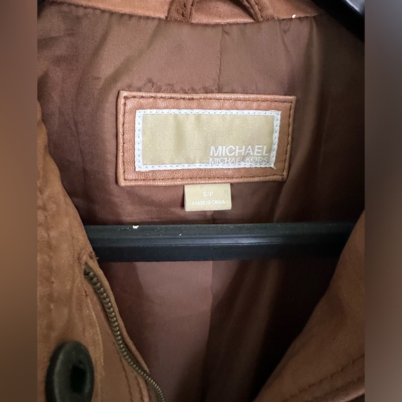 Michael Kors tan leather jacket Ladies S - Picture 4 of 7